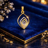 Radiant Layer Drop Gold Pendant