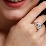 Dazzling Quadrant Silver Ring