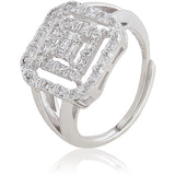 Dazzling Quadrant Silver Ring