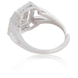 Dazzling Quadrant Silver Ring