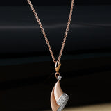 Diamond Crest Seashell Pendant