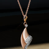 Diamond Crest Seashell Pendant