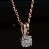 Sparkling Halo of Majesty Diamond Pendant