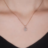 Rectangle VerticaLux Diamond Pendant