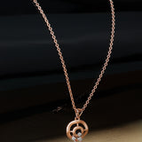 Concentric Circles Diamond Pendant