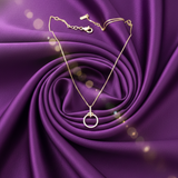Ethereal Halo Loop Diamond Necklace