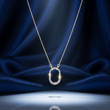 Eternal Oval Orbit Diamond Necklace