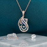 Diamond Serpentine Azure Pendant