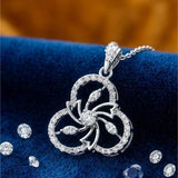 Diamond Celestial Trillium Pendant