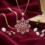 Diamond Stellar Snowflake Pendant