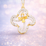 Aurelia Petal Spark Diamond Pendant