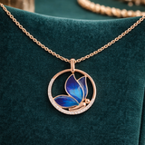 Azure Bloom Diamond Pendant
