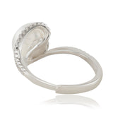 925 Silver Ring with Twin Shimmering Layers