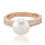 Ornate Pearl Stand 925 Silver Ring - Diavo Jewels