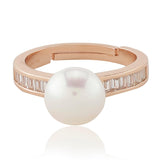 Ornate Pearl Stand 925 Silver Ring - Diavo Jewels