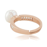 Ornate Pearl Stand 925 Silver Ring - Diavo Jewels