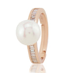 Ornate Pearl Stand 925 Silver Ring - Diavo Jewels