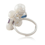 Clustered Pearl 925 Silver Ring - Diavo Jewels