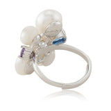 Clustered Pearl 925 Silver Ring - Diavo Jewels