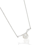 Graceful Pearl Silver Necklace - Diavo Jewels