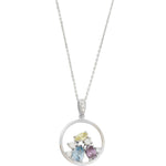 Ring of Gemstones Silver Necklace - Diavo Jewels