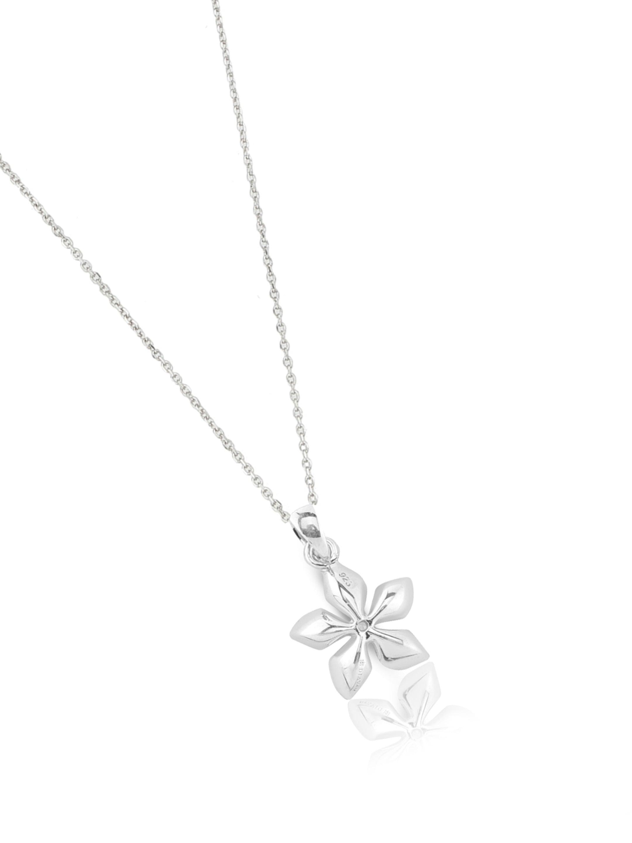 Petite Floral Silver Necklace - Diavo Jewels