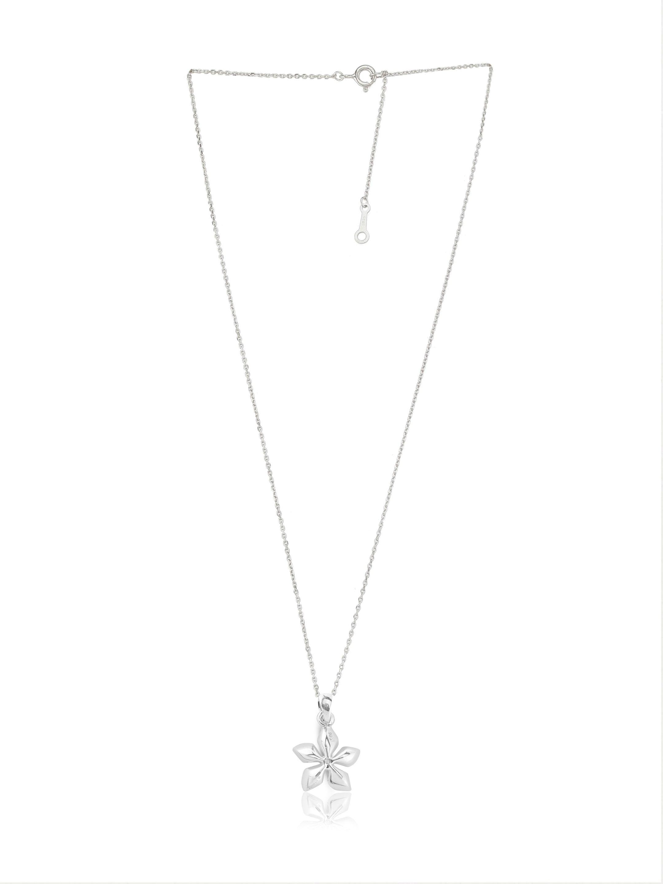 Petite Floral Silver Necklace - Diavo Jewels