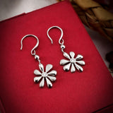 Lily Hook Silver Earrings - Diavo Jewels