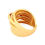 Radiant Gold Plated Interlace Silver Ring - Diavo Jewels