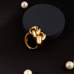 Sterling Silver Gold Plated Knot Ring - Diavo Jewels