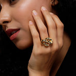 Sterling Silver Gold Plated Knot Ring - Diavo Jewels