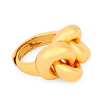 Sterling Silver Gold Plated Knot Ring - Diavo Jewels