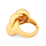 Sterling Silver Gold Plated Knot Ring - Diavo Jewels