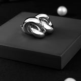 Sterling Silver Knot Design Ring - Diavo Jewels