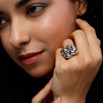 Sterling Silver Knot Design Ring - Diavo Jewels