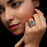 Sterling Silver Knot Design Ring - Diavo Jewels