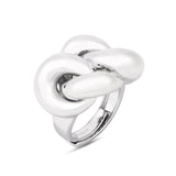 Sterling Silver Knot Design Ring - Diavo Jewels