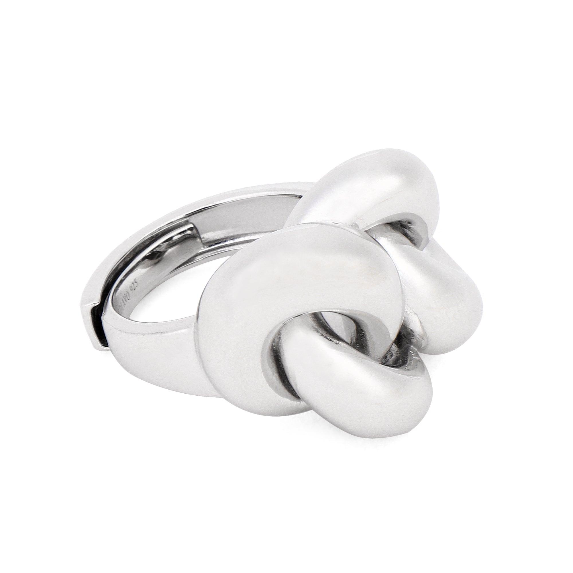 Sterling Silver Knot Design Ring - Diavo Jewels