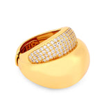 Zirconia Halo Gold Plated Silver Ring - Diavo Jewels