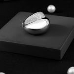 Zirconia Halo Silver Ring - Diavo Jewels