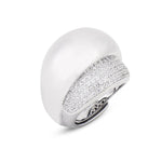 Zirconia Halo Silver Ring - Diavo Jewels