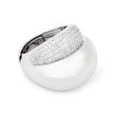 Zirconia Halo Silver Ring - Diavo Jewels