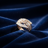 Grand Architectural Halo Diamond Ring