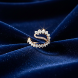 Pear Aura Serpent Diamond Ring