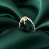 Baguette Bypass Crown Diamond Ring