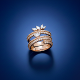 Celestial Spiral Marquise Diamond Ring