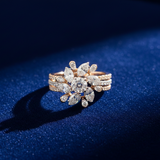 Grand Petal Medallion Diamond Ring