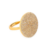 Dazzling Diva Gold Plated Silver Ring - Diavo Jewels