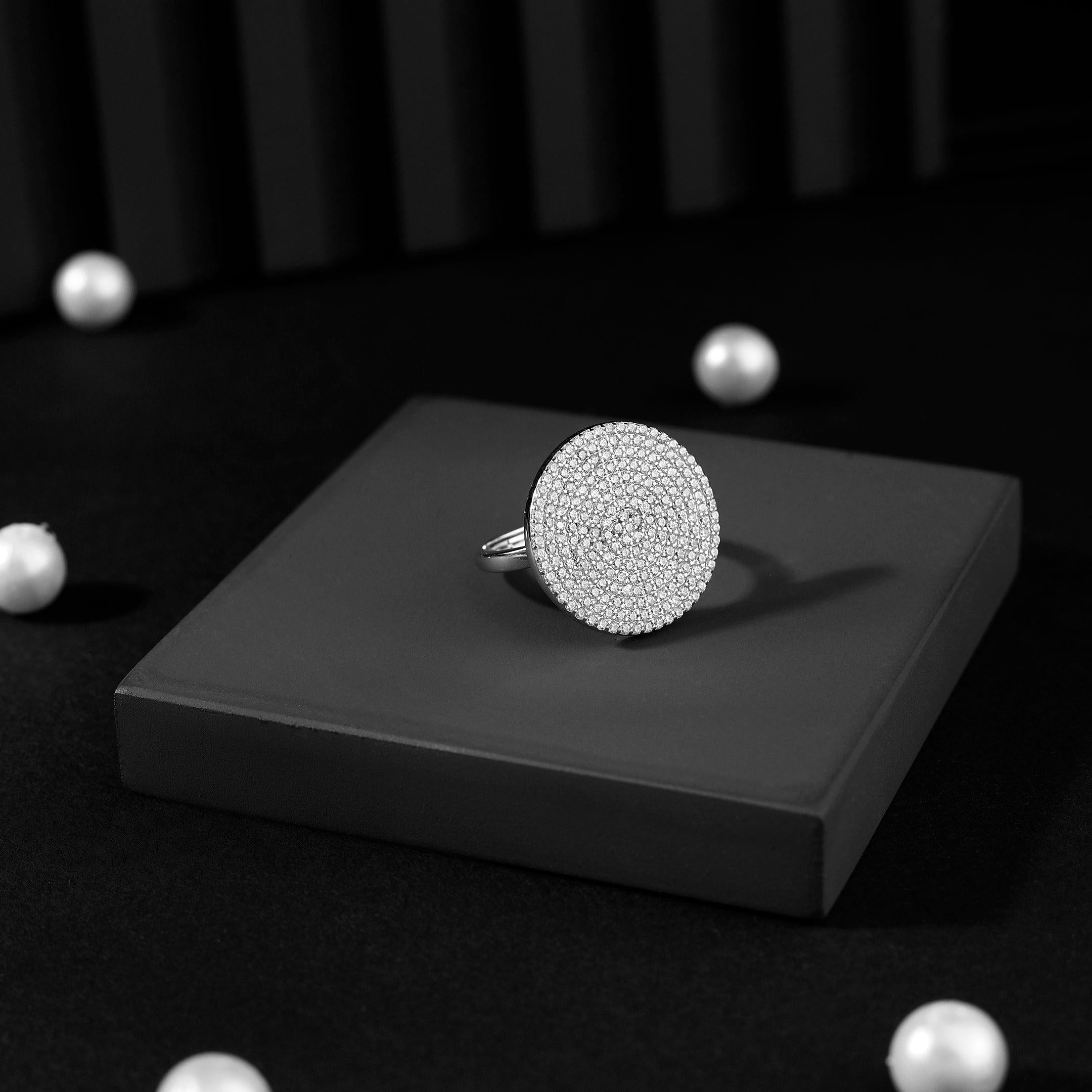 Circle of Glamour Sterling Silver Ring - Diavo Jewels