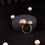 Dazzle Sonata Gold Plated Silver Ring - Diavo Jewels